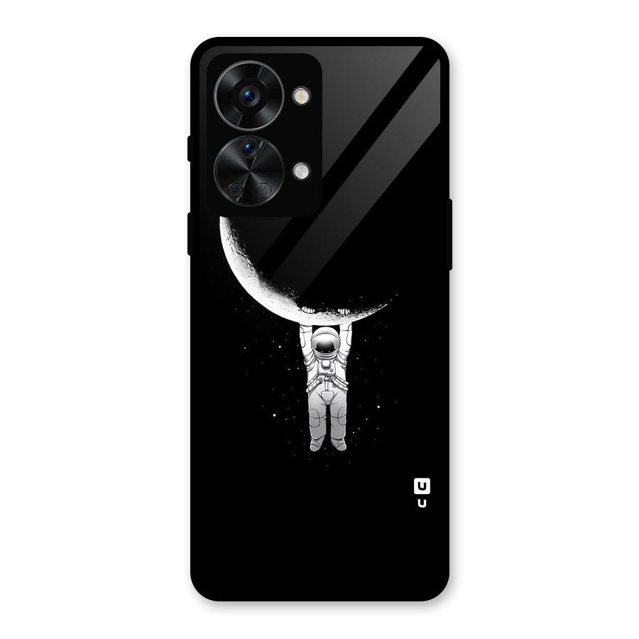 Hanging Astronaut Glass Back Case for OnePlus Nord 2T