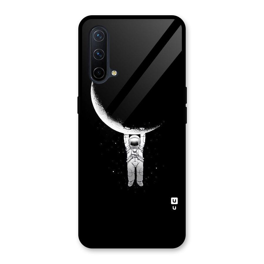 Hanging Astronaut Glass Back Case for OnePlus Nord CE 5G