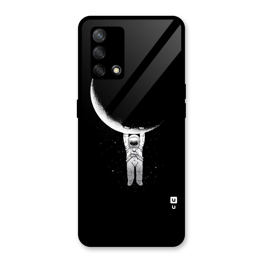 Hanging Astronaut Glass Back Case for Oppo F19