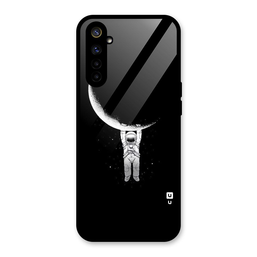 Hanging Astronaut Glass Back Case for Realme 6
