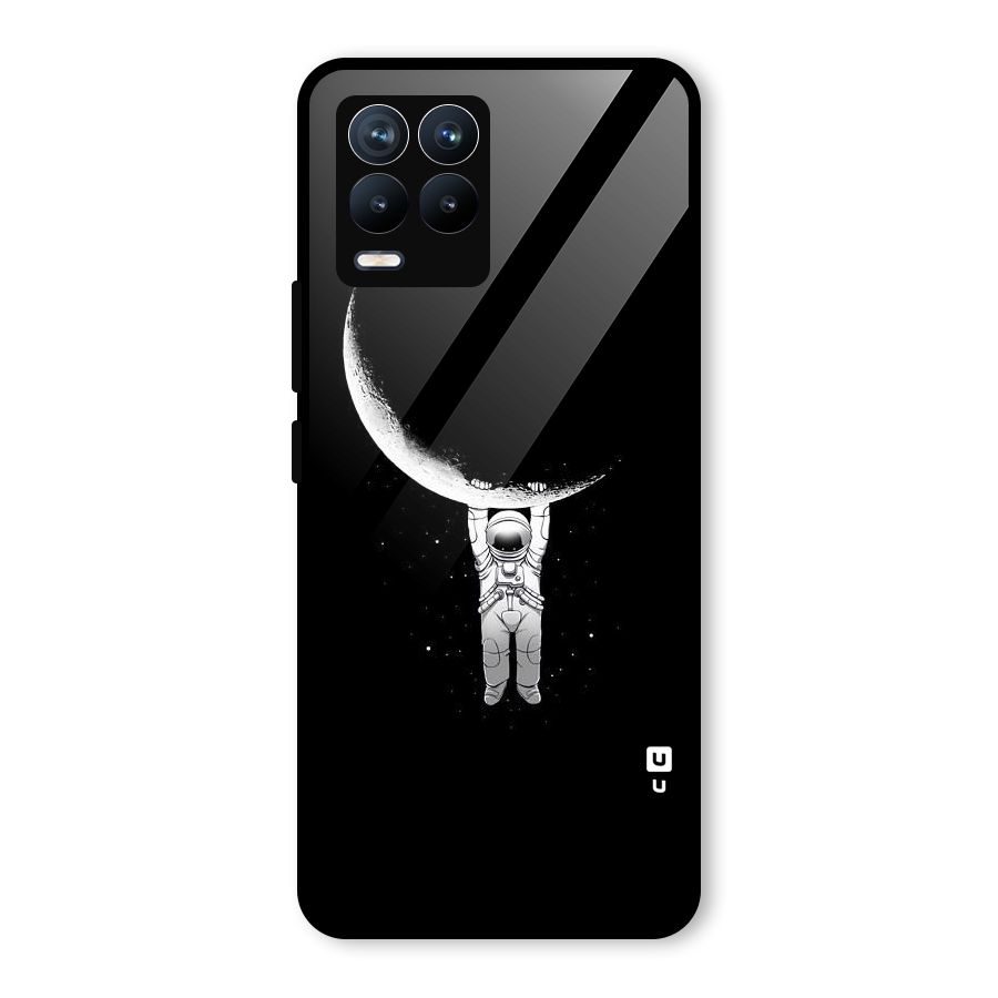 Hanging Astronaut Glass Back Case for Realme 8