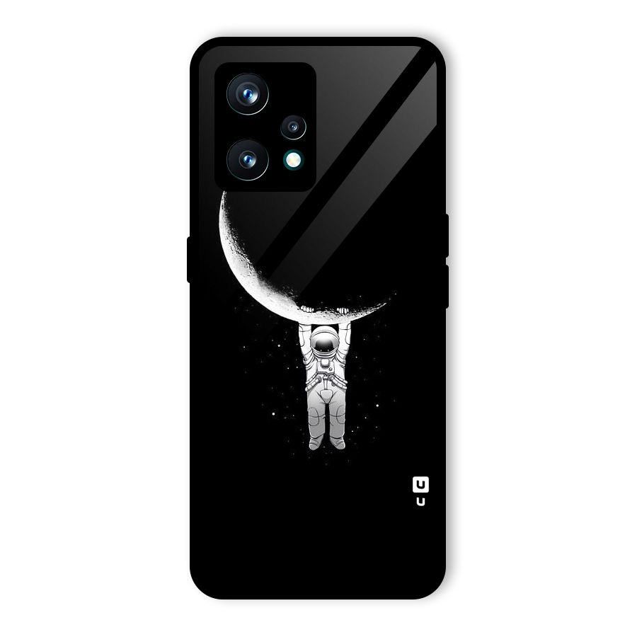 Hanging Astronaut Glass Back Case for Realme 9 Pro Plus 5G