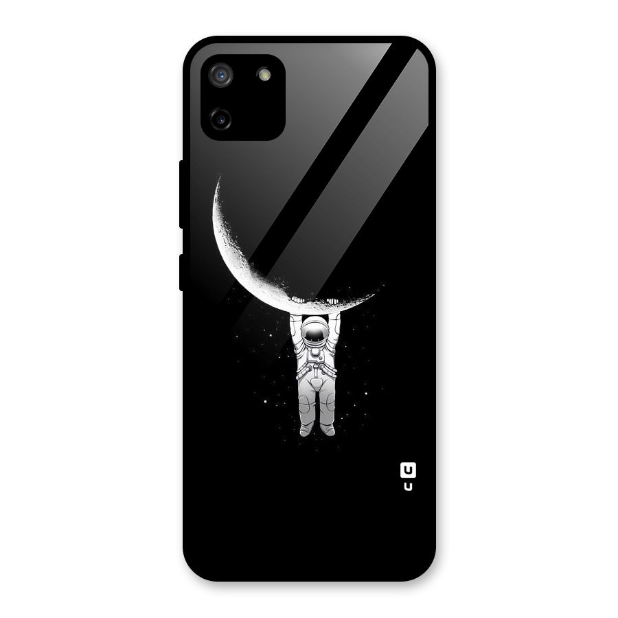 Hanging Astronaut Glass Back Case for Realme C11