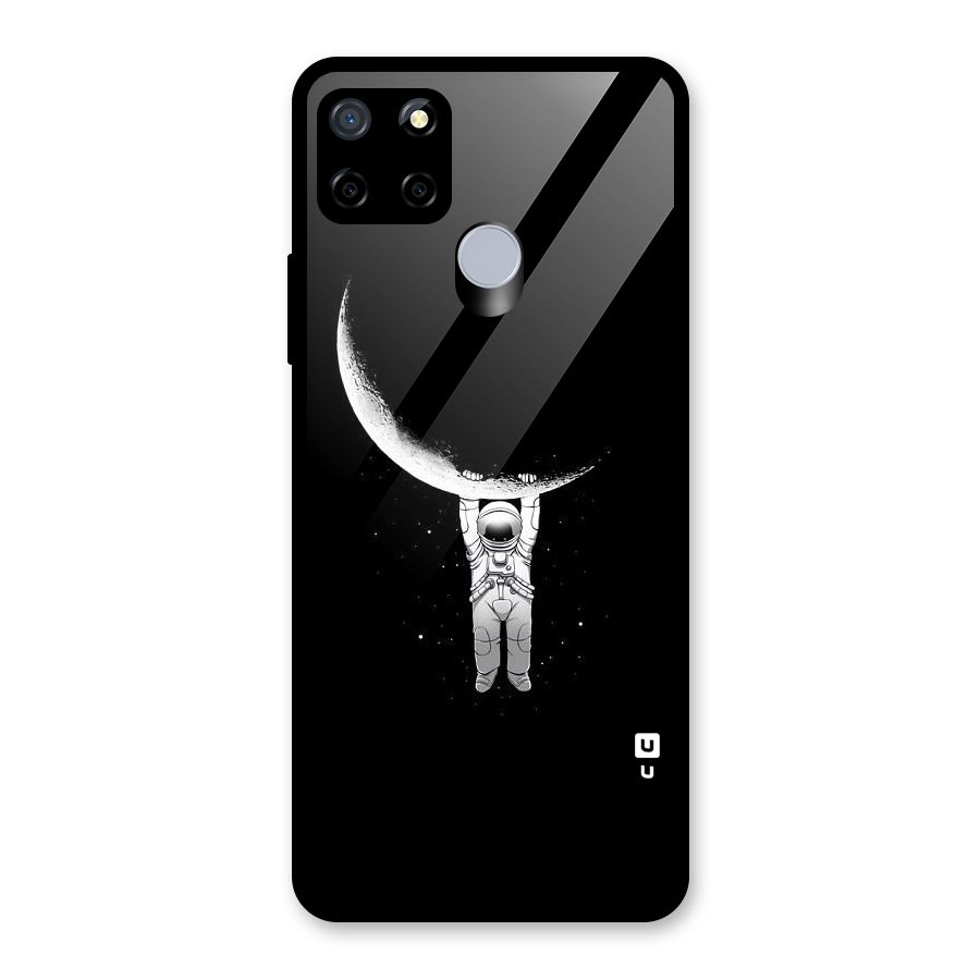 Hanging Astronaut Glass Back Case for Realme C12