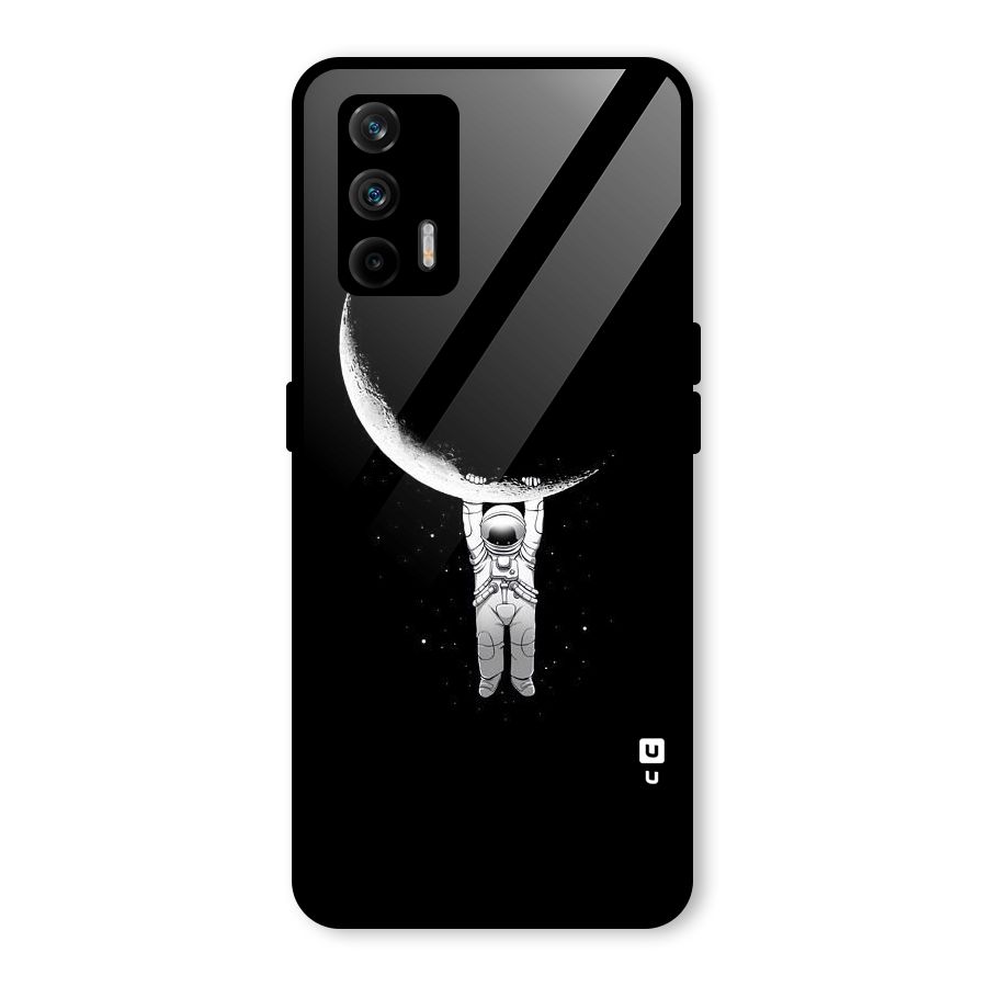 Hanging Astronaut Glass Back Case for Realme GT 5G