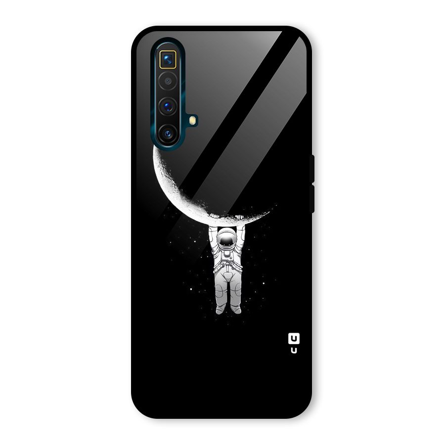 Hanging Astronaut Glass Back Case for Realme X3