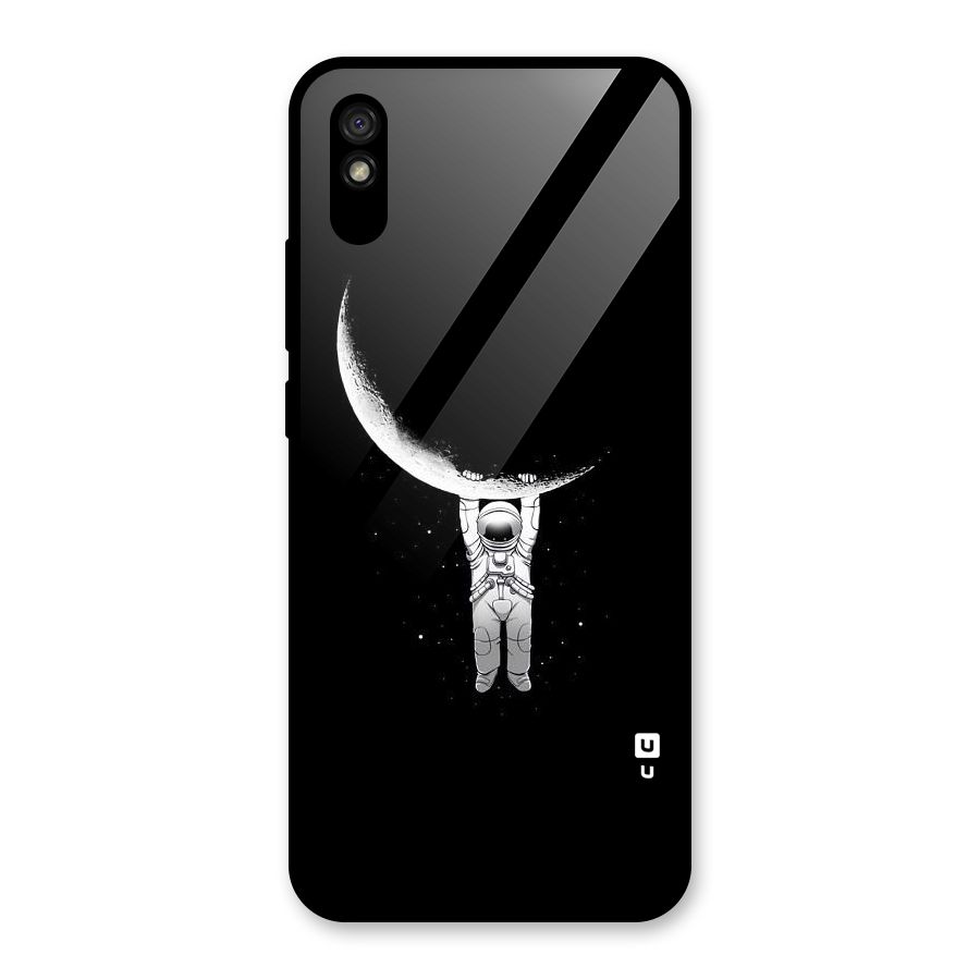 Hanging Astronaut Glass Back Case for Redmi 9i