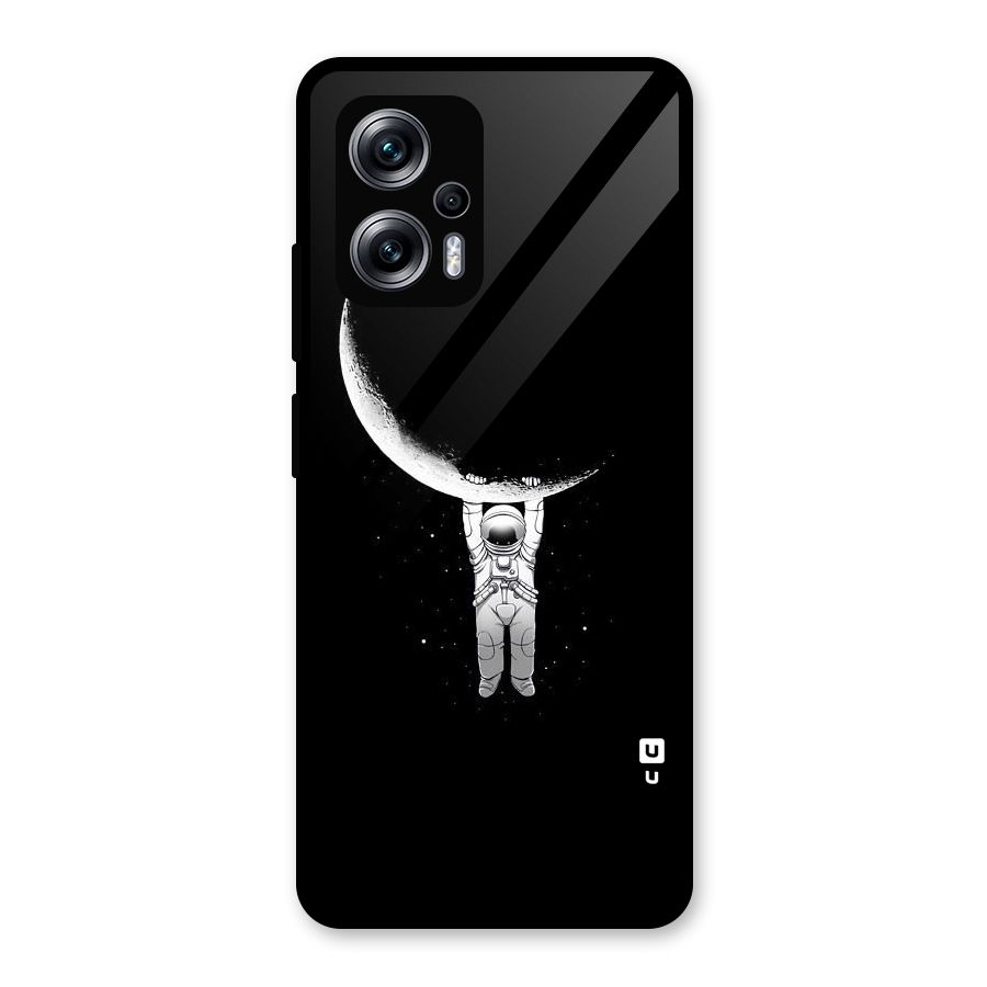 Hanging Astronaut Glass Back Case for Redmi K50i