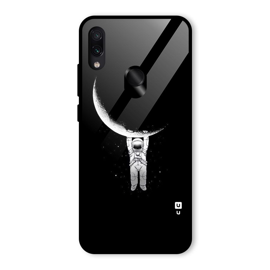Hanging Astronaut Glass Back Case for Redmi Note 7S