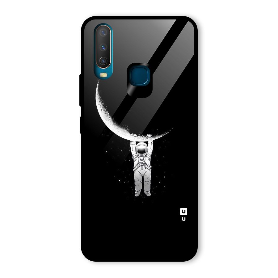 Hanging Astronaut Glass Back Case for Vivo Y12