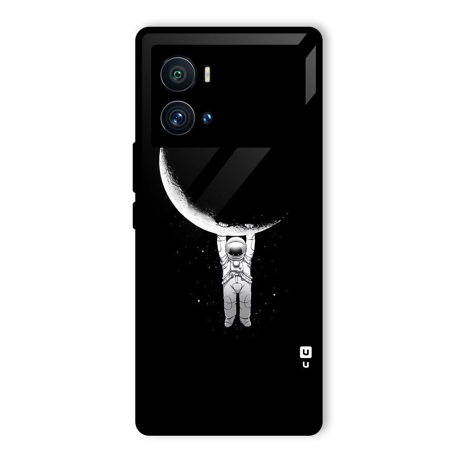 Hanging Astronaut Glass Back Case for Vivo iQOO 9 Pro