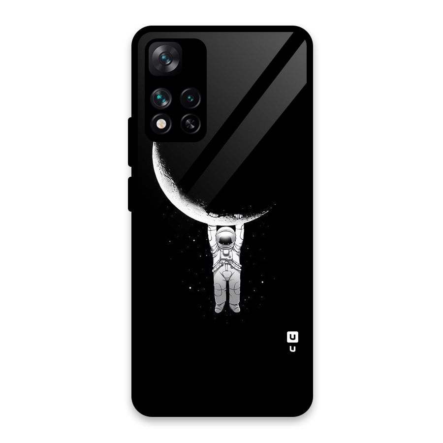 Hanging Astronaut Glass Back Case for Xiaomi 11i HyperCharge 5G