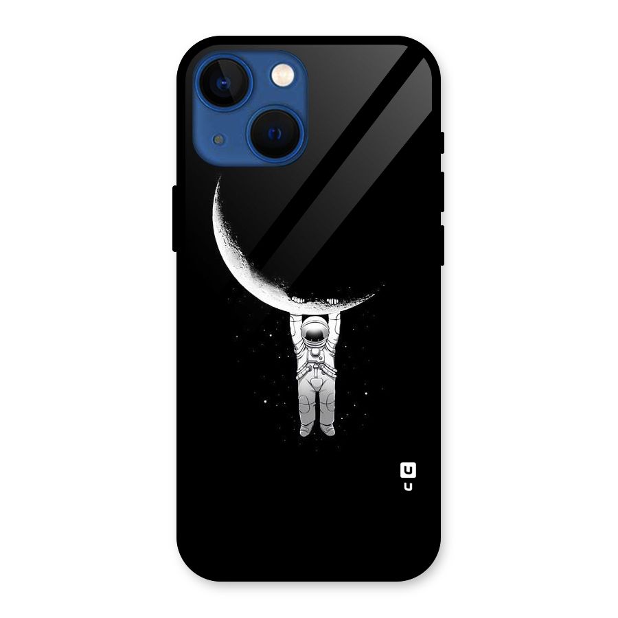 Hanging Astronaut Glass Back Case for iPhone 13 Mini