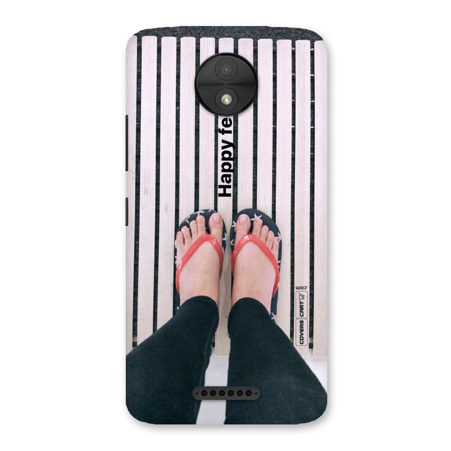 Happy Feet Back Case for Moto C