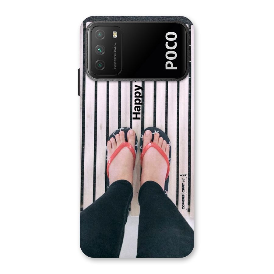 Happy Feet Back Case for Poco M3