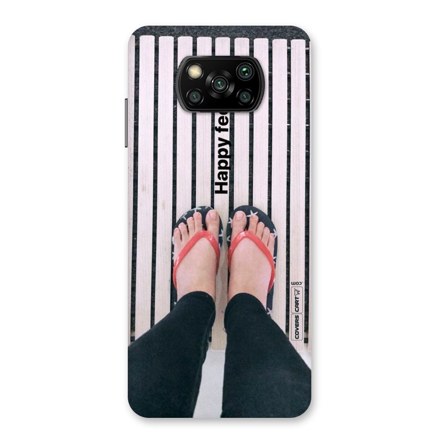 Happy Feet Back Case for Poco X3