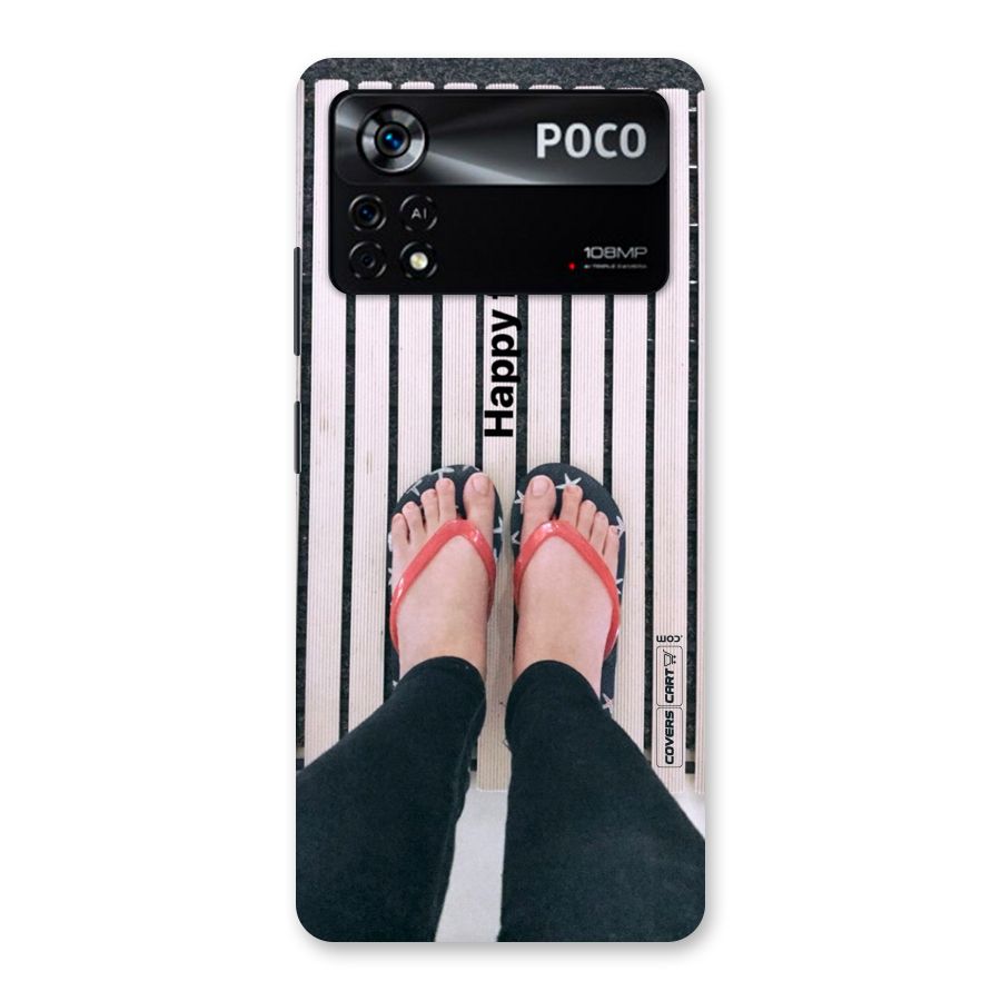 Happy Feet Back Case for Poco X4 Pro 5G