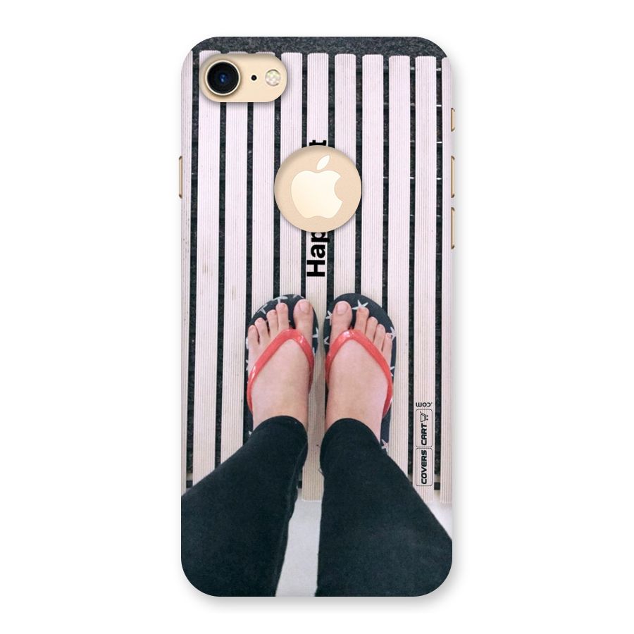 Happy Feet Back Case for iPhone 7 Logo Cut