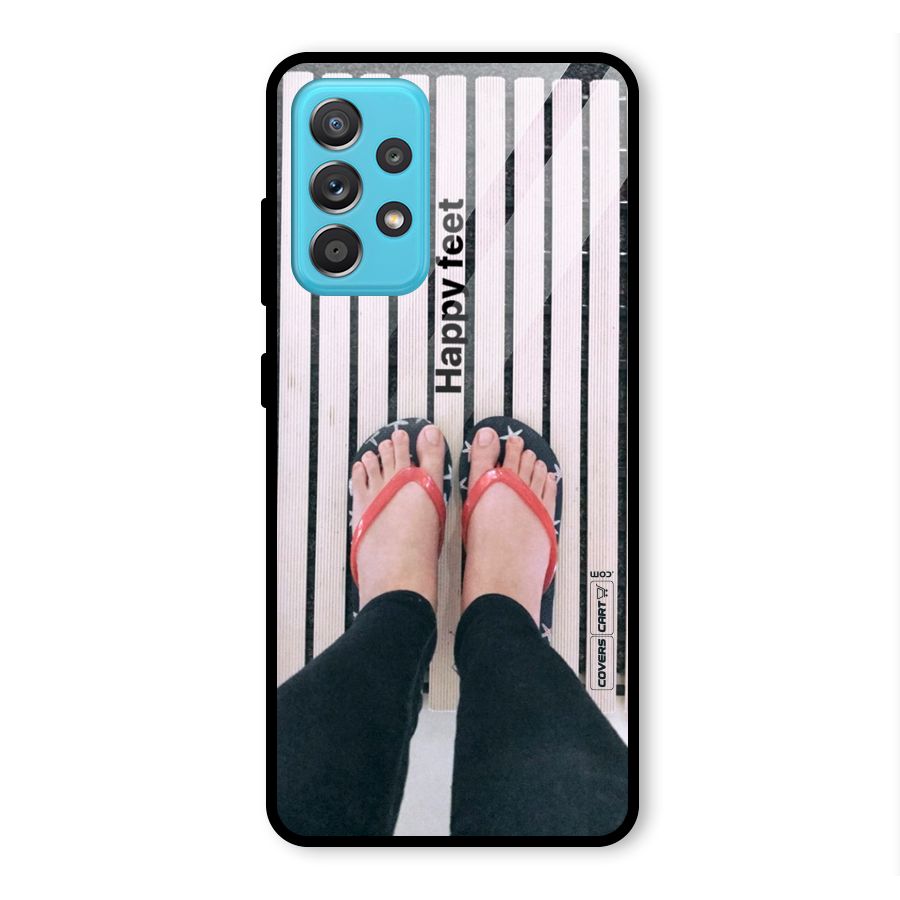 Happy Feet Glass Back Case for Galaxy A52