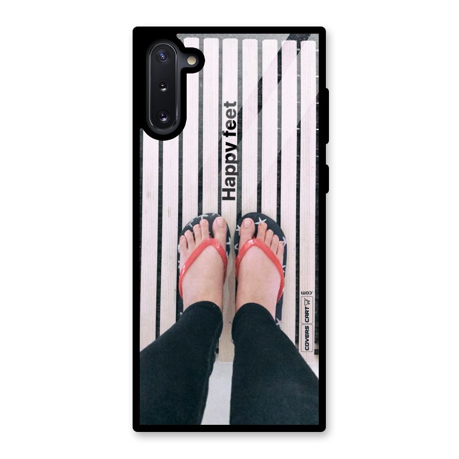 Happy Feet Glass Back Case for Galaxy Note 10