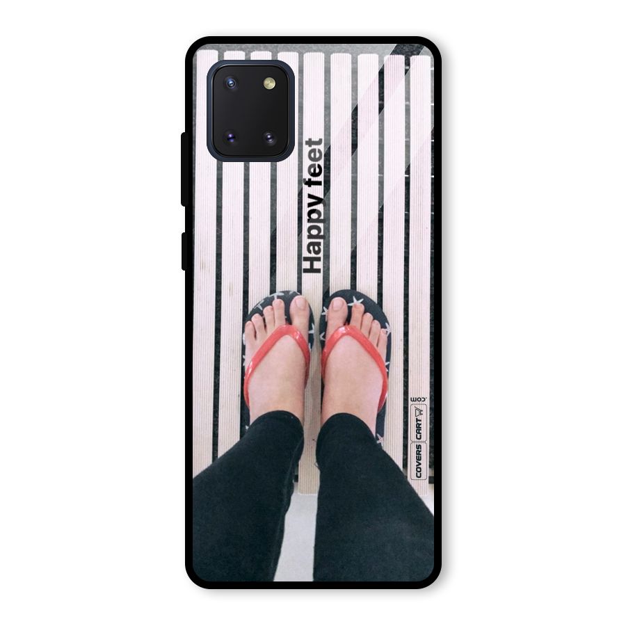 Happy Feet Glass Back Case for Galaxy Note 10 Lite
