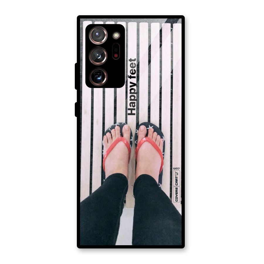 Happy Feet Glass Back Case for Galaxy Note 20 Ultra