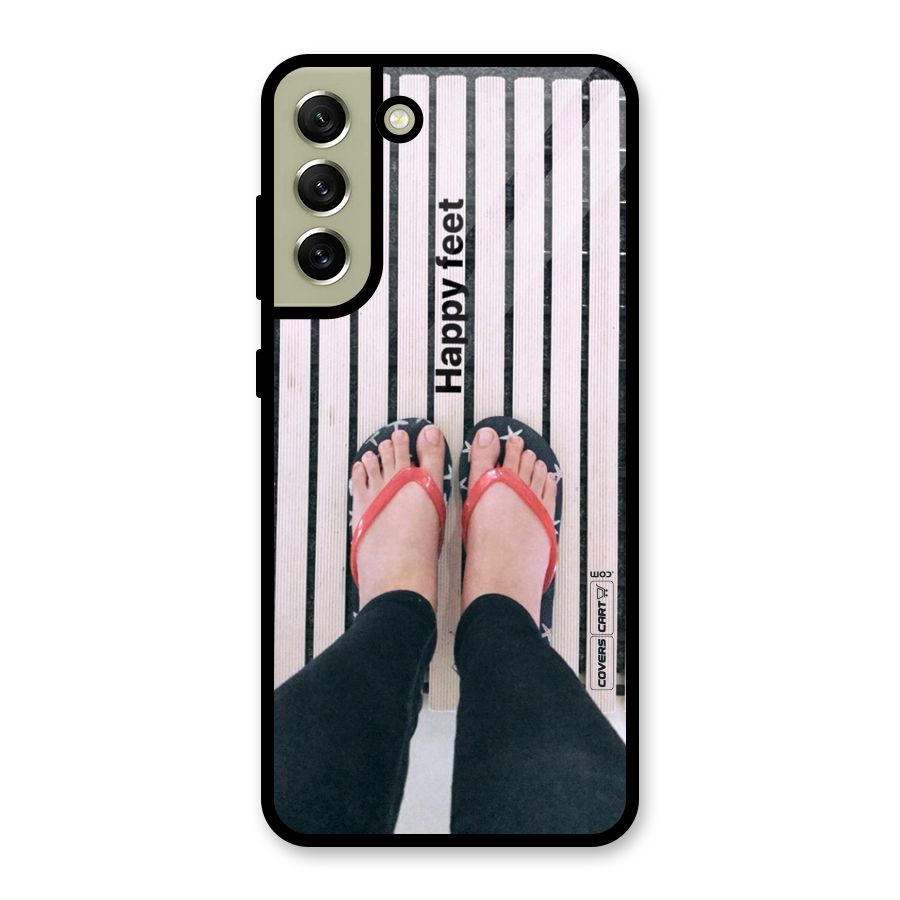 Happy Feet Glass Back Case for Galaxy S21 FE 5G