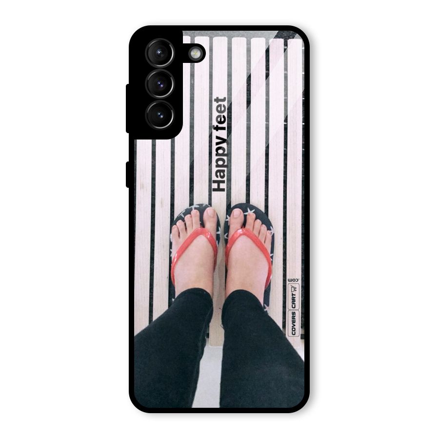 Happy Feet Glass Back Case for Galaxy S21 Plus