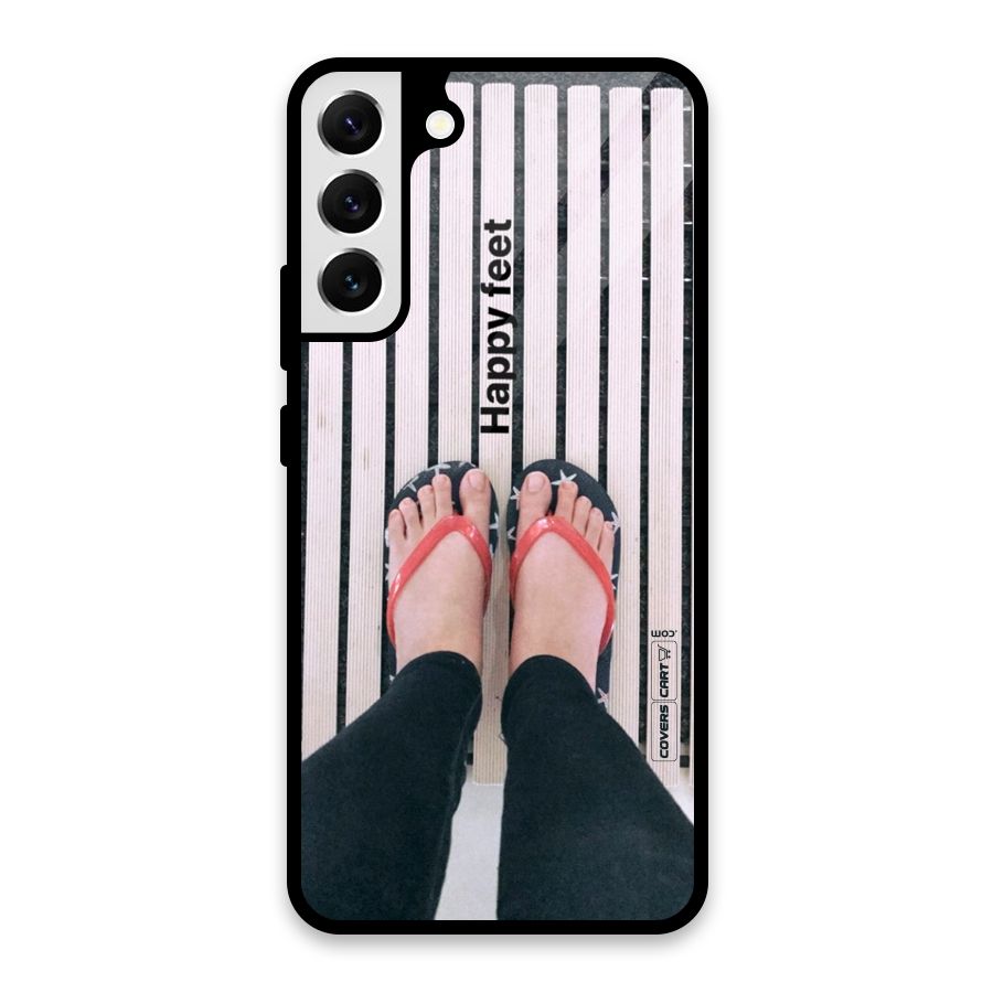 Happy Feet Glass Back Case for Galaxy S22 Plus 5G