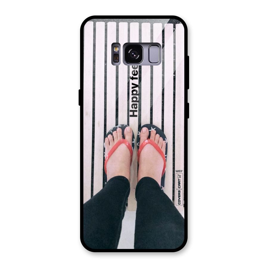Happy Feet Glass Back Case for Galaxy S8