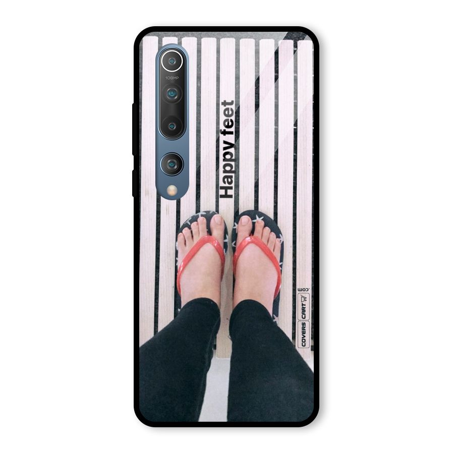 Happy Feet Glass Back Case for Mi 10