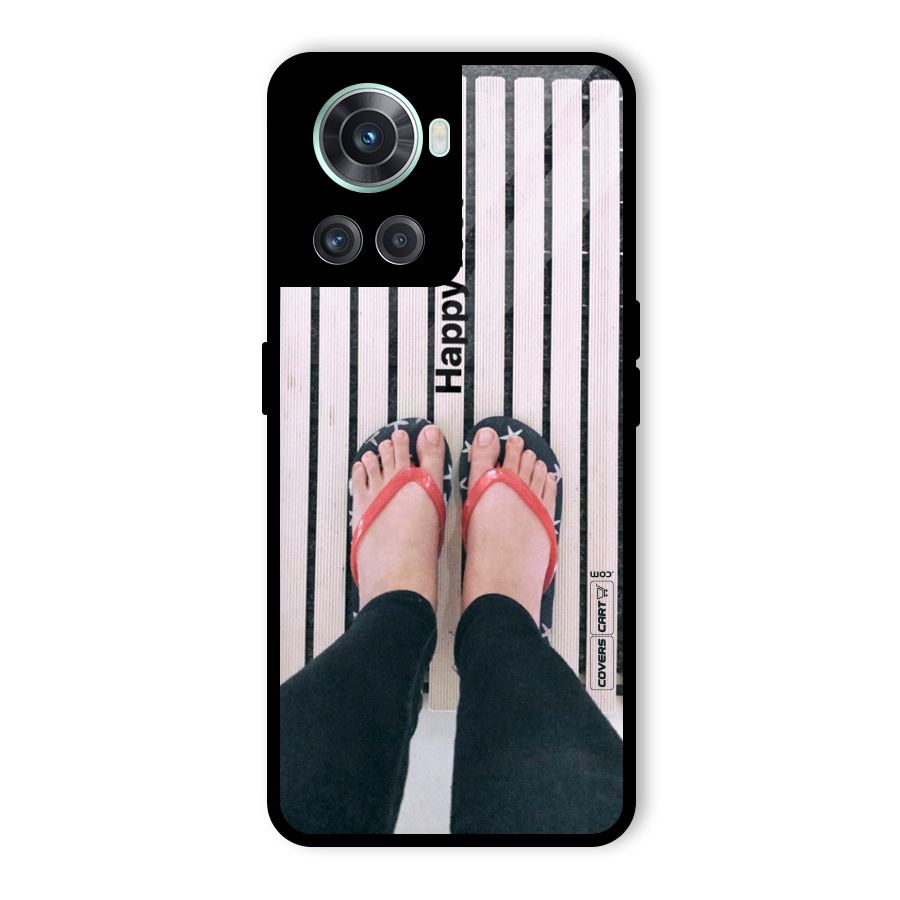 Happy Feet Glass Back Case for OnePlus 10R