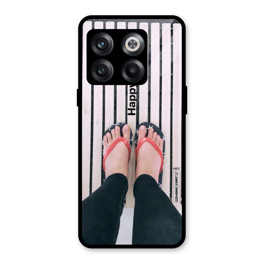 Happy Feet Glass Back Case for OnePlus 10T
