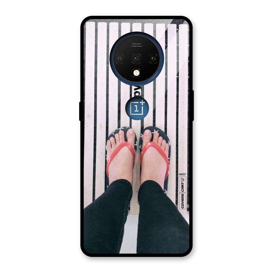 Happy Feet Glass Back Case for OnePlus 7T