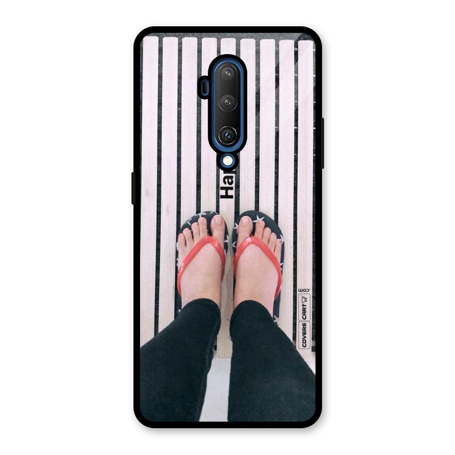 Happy Feet Glass Back Case for OnePlus 7T Pro