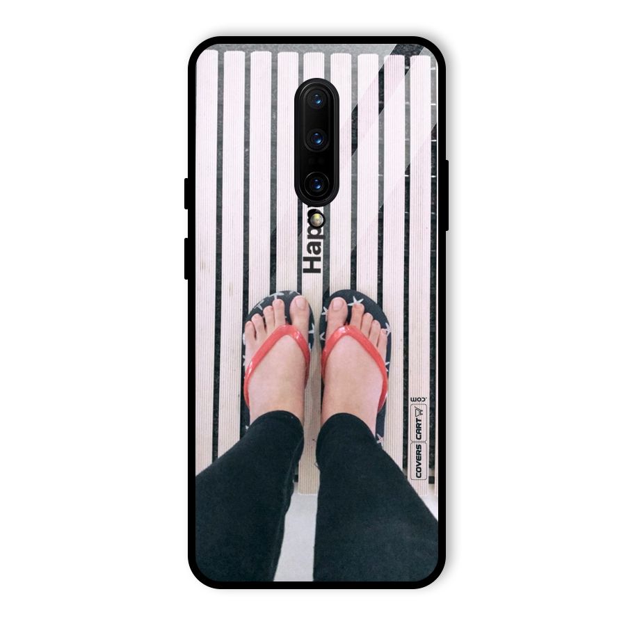 Happy Feet Glass Back Case for OnePlus 7 Pro