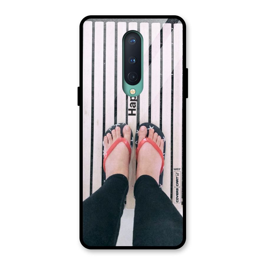 Happy Feet Glass Back Case for OnePlus 8