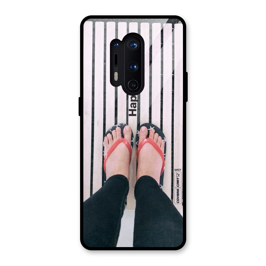 Happy Feet Glass Back Case for OnePlus 8 Pro