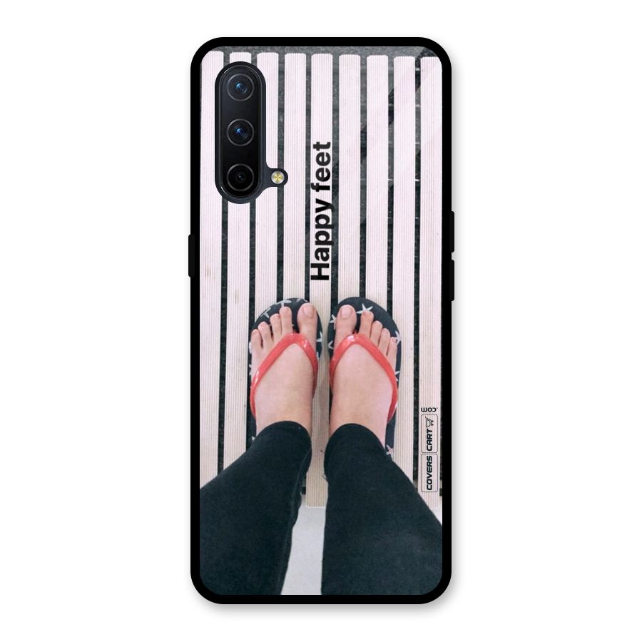 Happy Feet Glass Back Case for OnePlus Nord CE 5G