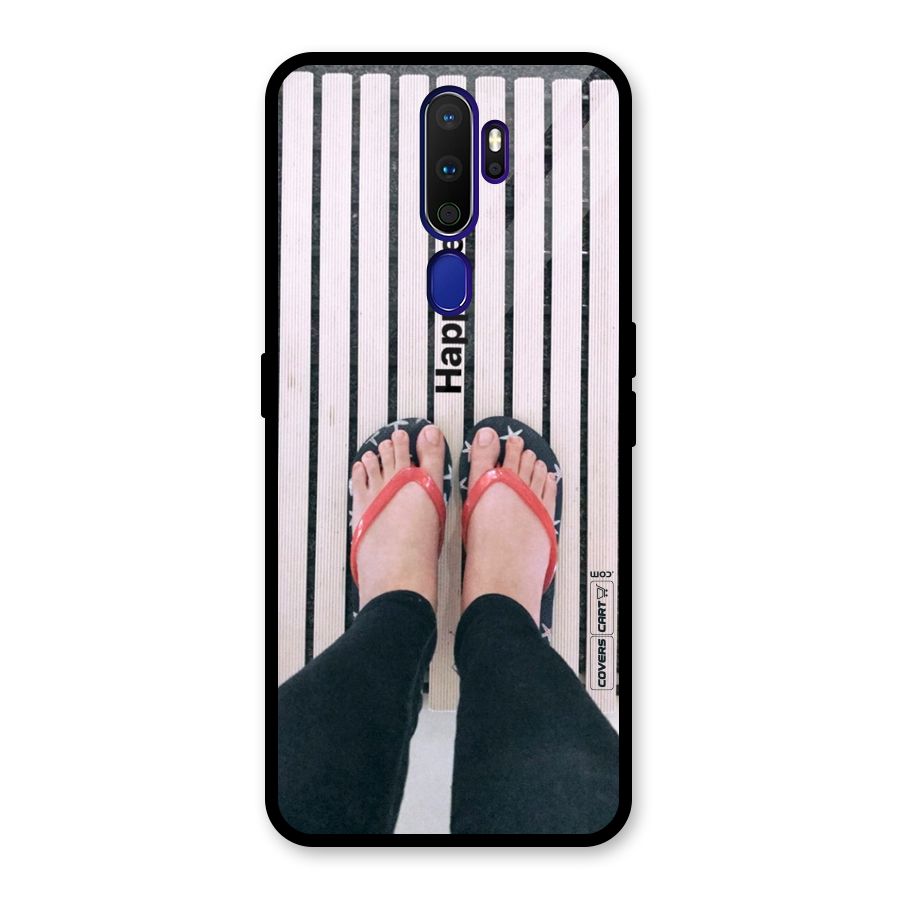 Happy Feet Glass Back Case for Oppo A9 (2020)