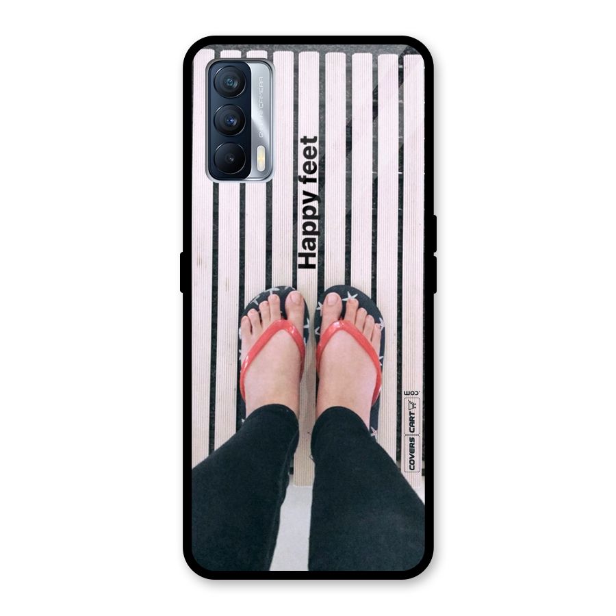 Happy Feet Glass Back Case for Realme X7