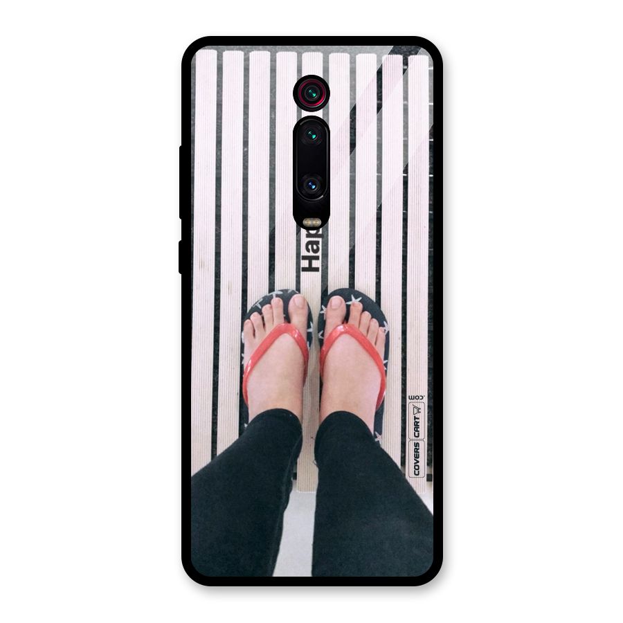Happy Feet Glass Back Case for Redmi K20 Pro