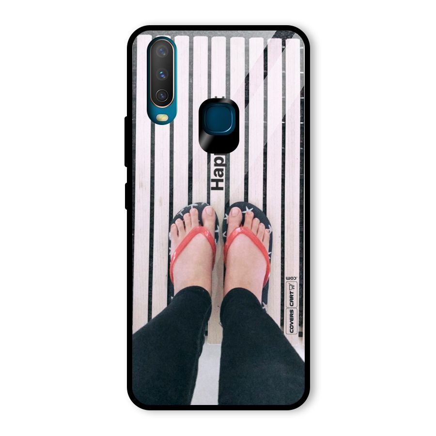 Happy Feet Glass Back Case for Vivo U10