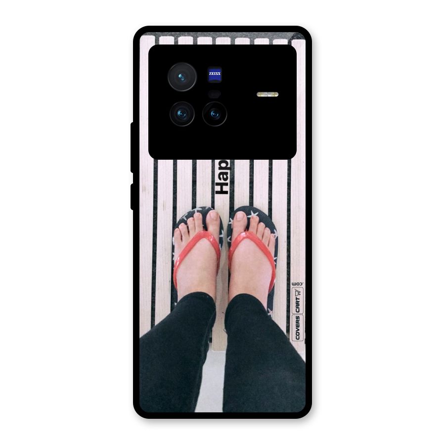 Happy Feet Glass Back Case for Vivo X80