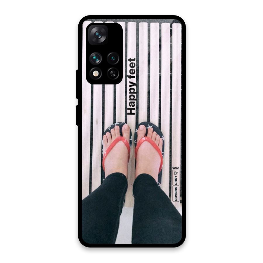 Happy Feet Glass Back Case for Xiaomi 11i HyperCharge 5G