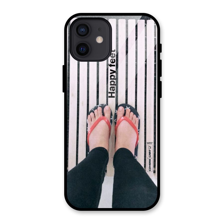 Happy Feet Glass Back Case for iPhone 12