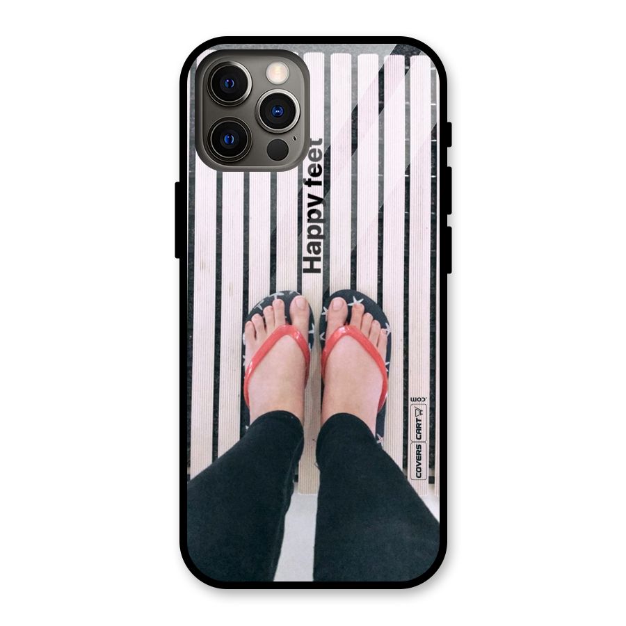 Happy Feet Glass Back Case for iPhone 12 Pro