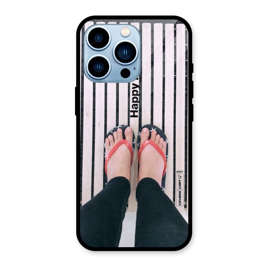 Happy Feet Glass Back Case for iPhone 13 Pro