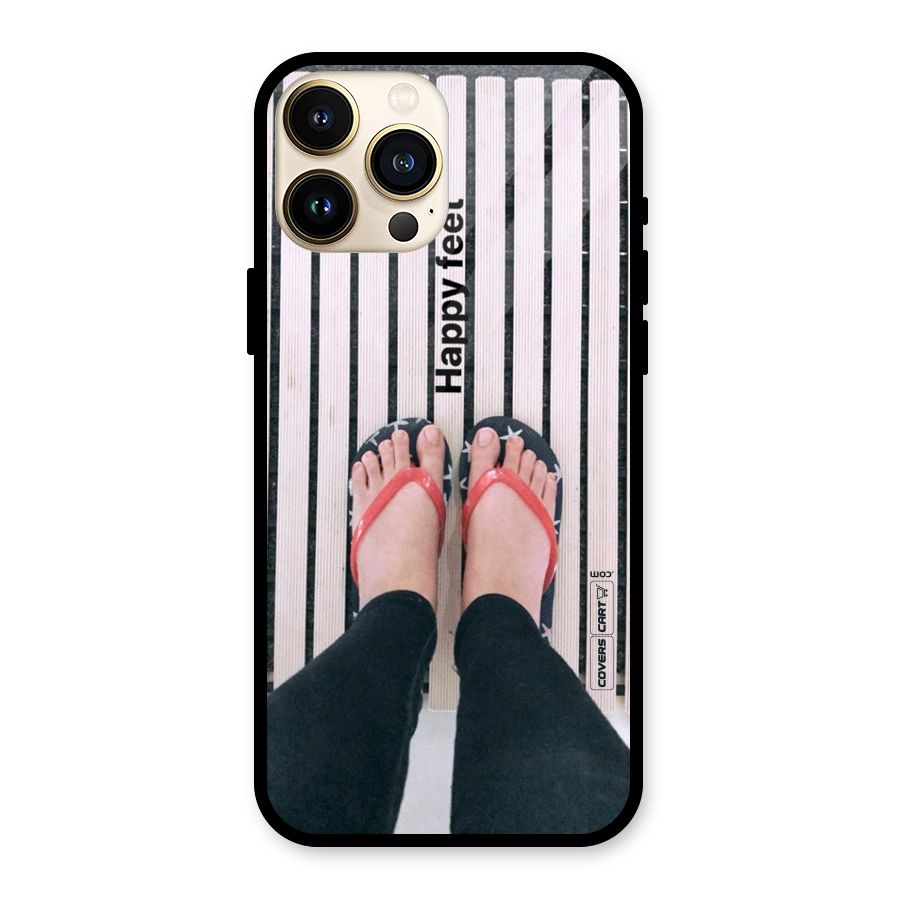 Happy Feet Glass Back Case for iPhone 13 Pro Max