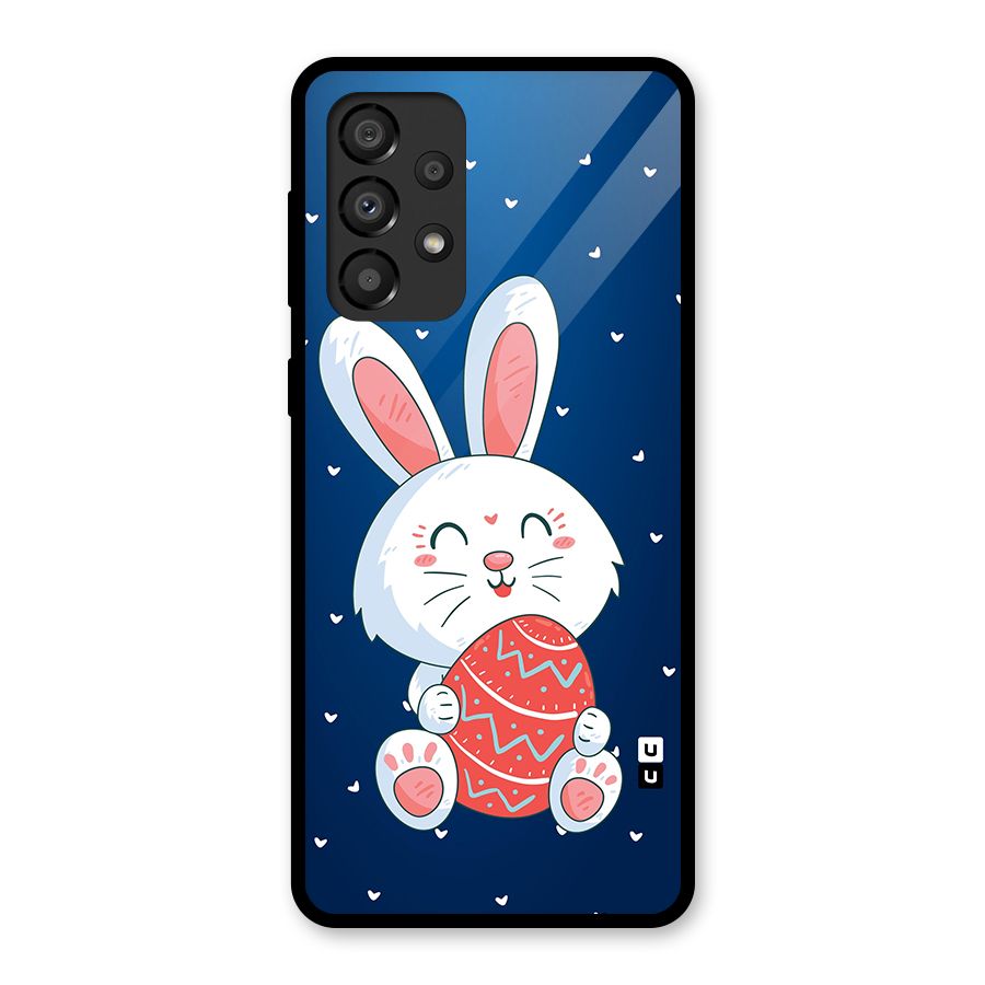 Happy Festive Bunny Glass Back Case for Galaxy A33 5G